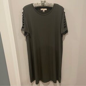 Michael Kors Olive Green Short Sleeve Dress